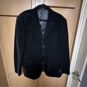 Elegant Black Velvet Blazer for Men